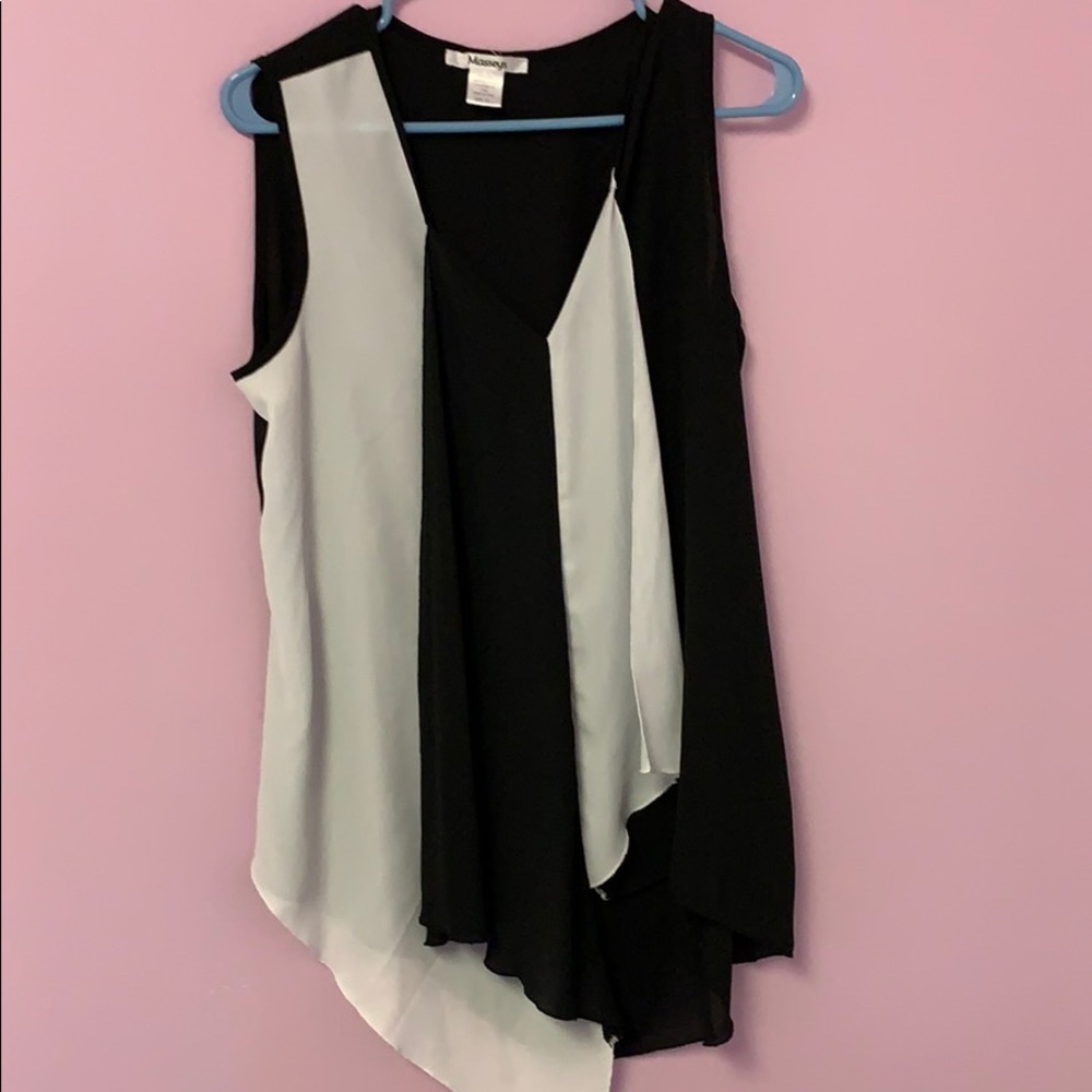 Two piece black and white lightweight outfit